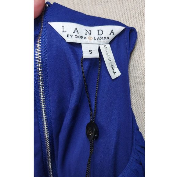 NWT Landa by Dora Landa Blue Off Shoulder Blouse Size S - Picture 7 of 7